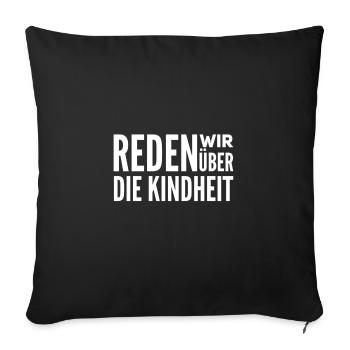 zurück in die Kindheit - Sofakissenbezug 45 x 45 cm - Schwarz - Vorne
