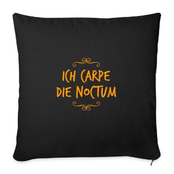 so sieht eine Nachteule aus - Sofakissenbezug 45 x 45 cm - Schwarz - Vorne