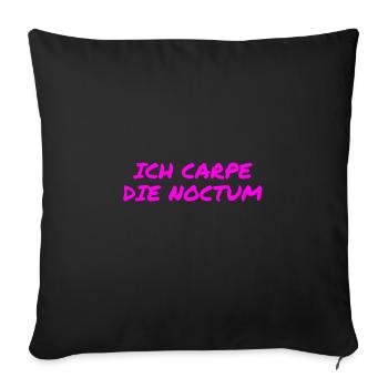 vor dir steht eine Nachteule - Sofakissenbezug 45 x 45 cm - Schwarz - Vorne