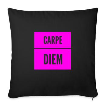 the day is wonderful - Sofa pillowcase 17,3'' x 17,3'' (45 x 45 cm) - black - Front