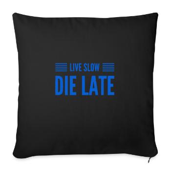 Slow movement - Sofa pillowcase 17,3'' x 17,3'' (45 x 45 cm) - black - Front