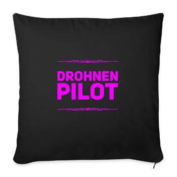 ich liebe Drohnen - Sofakissenbezug 45 x 45 cm - Schwarz - Vorne