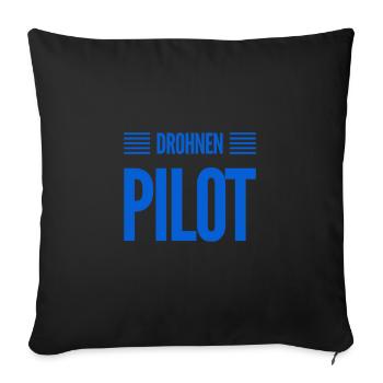 so sieht ein Drohnenpilot aus - Sofakissenbezug 45 x 45 cm - Schwarz - Vorne