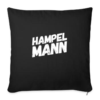 ich hampel rum man - Sofakissenbezug 45 x 45 cm - Schwarz - Vorne