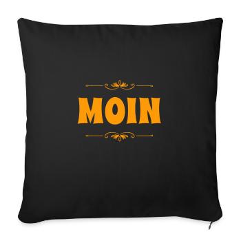 servus auf norddeutsch - Sofakissenbezug 45 x 45 cm - Schwarz - Vorne
