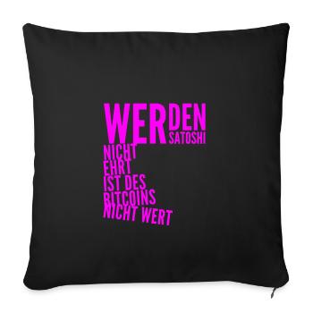 ich bin es wert - Sofakissenbezug 45 x 45 cm - Schwarz - Vorne