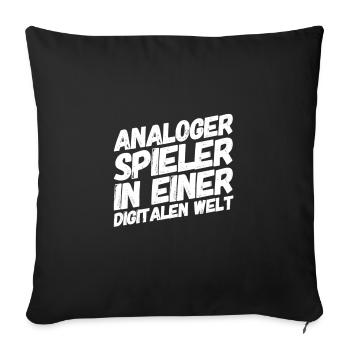 analoger Spieler - Sofakissenbezug 45 x 45 cm - Schwarz - Vorne