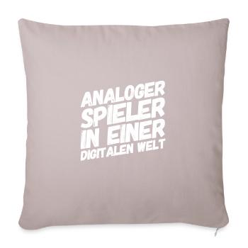 analog player - Sofa pillowcase 17,3'' x 17,3'' (45 x 45 cm) - light taupe - Front