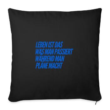 Don't plan - Sofa pillowcase 17,3'' x 17,3'' (45 x 45 cm) - black - Front