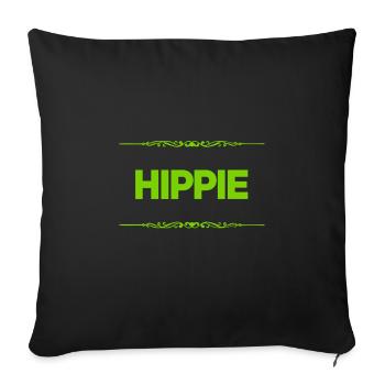 I'm a hippie - Sofa pillowcase 17,3'' x 17,3'' (45 x 45 cm) - black - Front