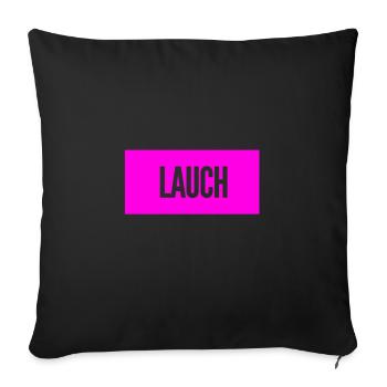 ich bin ein echter Lauch - Sofakissenbezug 45 x 45 cm - Schwarz - Vorne
