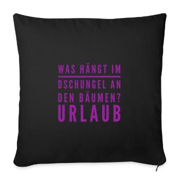 in the jungle - Sofa pillowcase 17,3'' x 17,3'' (45 x 45 cm) - black - Front