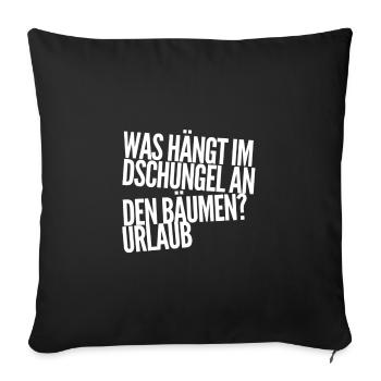 that is to say, vacation - Sofa pillowcase 17,3'' x 17,3'' (45 x 45 cm) - black - Front