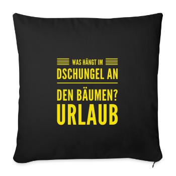 die Bäume im Dschungel - Sofakissenbezug 45 x 45 cm - Schwarz - Vorne