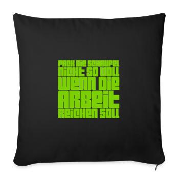 in peace and quiet - Sofa pillowcase 17,3'' x 17,3'' (45 x 45 cm) - black - Front