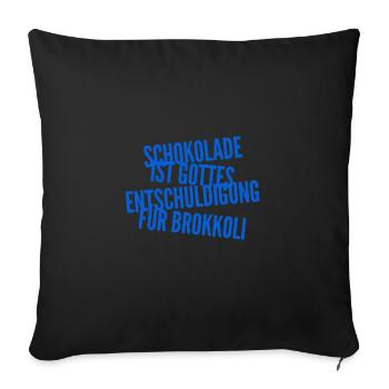 L’excuse de Dieu - Housse de coussin décorative 45 x 45 cm - noir - Devant