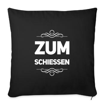 das ist zum lachen - Sofakissenbezug 45 x 45 cm - Schwarz - Vorne
