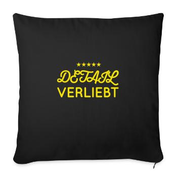 Souci du détail - Housse de coussin décorative 45 x 45 cm - noir - Devant