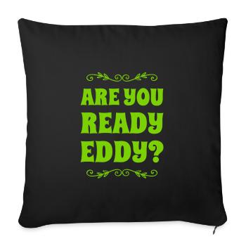 Tu es prêt? - Housse de coussin décorative 45 x 45 cm - noir - Devant