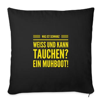 I like flat jokes - Sofa pillowcase 17,3'' x 17,3'' (45 x 45 cm) - black - Front
