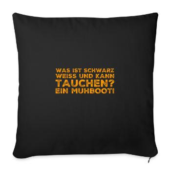 I love flat jokes - Sofa pillowcase 17,3'' x 17,3'' (45 x 45 cm) - black - Front