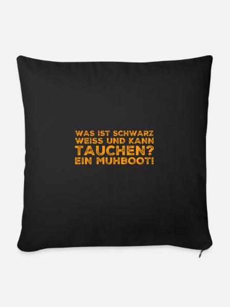 ich liebe Flachwitze - Sofakissenbezug 45 x 45 cm - Schwarz