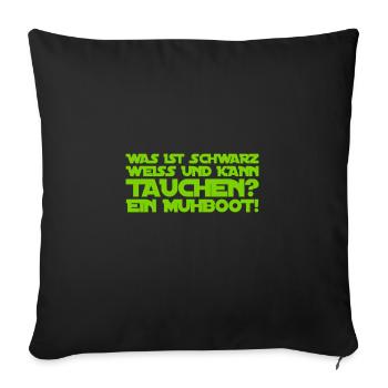 Flat jokes are great - Sofa pillowcase 17,3'' x 17,3'' (45 x 45 cm) - black - Front