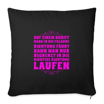 the direction has to be right - Sofa pillowcase 17,3'' x 17,3'' (45 x 45 cm) - black - Front