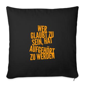 Development is always possible - Sofa pillowcase 17,3'' x 17,3'' (45 x 45 cm) - black - Front