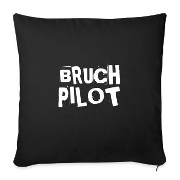 Devant vous se trouve un pilote d’accident - Housse de coussin décorative 45 x 45 cm - noir - Devant