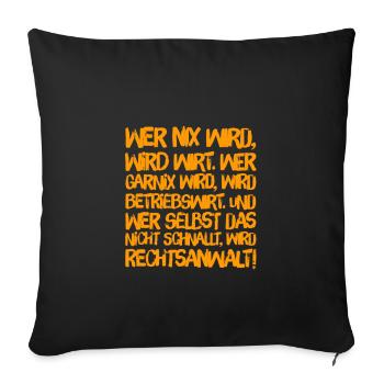 What will you? - Sofa pillowcase 17,3'' x 17,3'' (45 x 45 cm) - black - Front