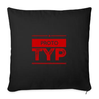 Prototype - Housse de coussin décorative 45 x 45 cm - noir - Devant
