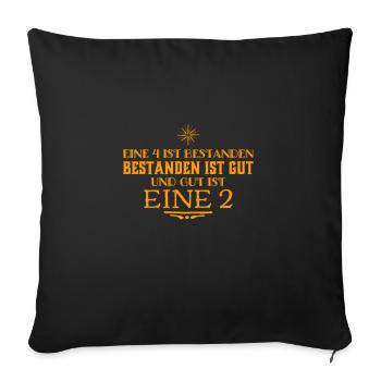 gute Zensuren - Sofakissenbezug 45 x 45 cm - Schwarz - Vorne