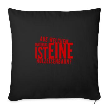 Holzeisenbahn - Sofakissenbezug 45 x 45 cm - Schwarz - Vorne