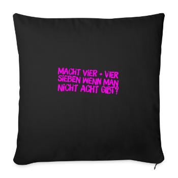 Vier plus Vier - Sofakissenbezug 45 x 45 cm - Schwarz - Vorne