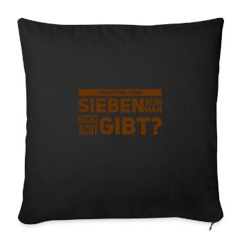 was da wohl rauskommt? - Sofakissenbezug 45 x 45 cm - Schwarz - Vorne