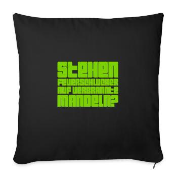 was mögen Feuerschlucker? - Sofakissenbezug 45 x 45 cm - Schwarz - Vorne