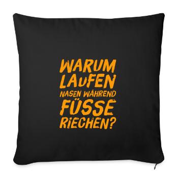 warum ist das so? - Sofakissenbezug 45 x 45 cm - Schwarz - Vorne
