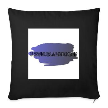 UNSCHUBLADISIERBAR_blau - Sofakissenbezug 45 x 45 cm - Schwarz - Vorne