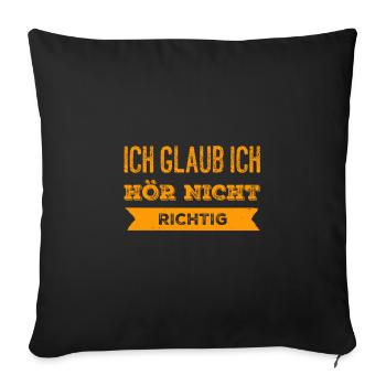 du spinnst wohl - Sofakissenbezug 45 x 45 cm - Schwarz - Vorne