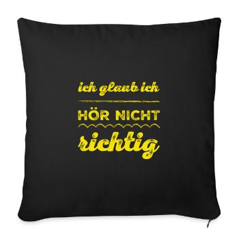 ist das dein Ernst? - Sofakissenbezug 45 x 45 cm - Schwarz - Vorne