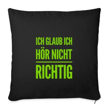 Hä? - Sofakissenbezug 45 x 45 cm - Schwarz - Vorne