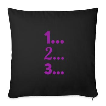 the clock is ticking - Sofa pillowcase 17,3'' x 17,3'' (45 x 45 cm) - black - Front