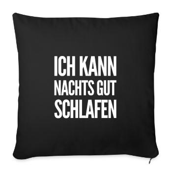 Sleep is always possible - Sofa pillowcase 17,3'' x 17,3'' (45 x 45 cm) - black - Front