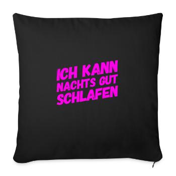 Le sommeil, c’est génial - Housse de coussin décorative 45 x 45 cm - noir - Devant