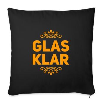 undoubtedly - Sofa pillowcase 17,3'' x 17,3'' (45 x 45 cm) - black - Front