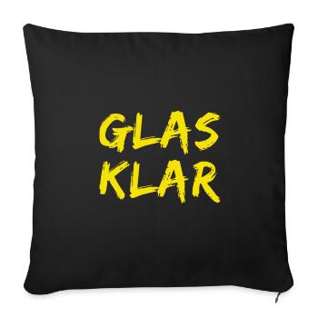 That's clear to me - Sofa pillowcase 17,3'' x 17,3'' (45 x 45 cm) - black - Front