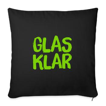 That's so clear - Sofa pillowcase 17,3'' x 17,3'' (45 x 45 cm) - black - Front