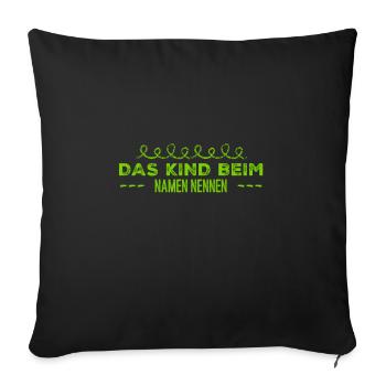 the truth always goes - Sofa pillowcase 17,3'' x 17,3'' (45 x 45 cm) - black - Front