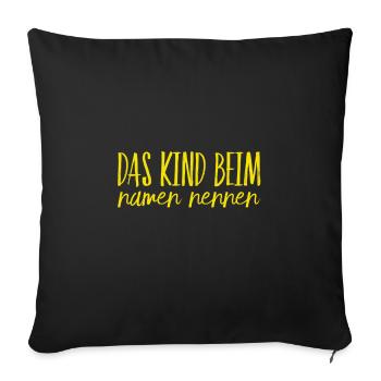 the truth is great - Sofa pillowcase 17,3'' x 17,3'' (45 x 45 cm) - black - Front